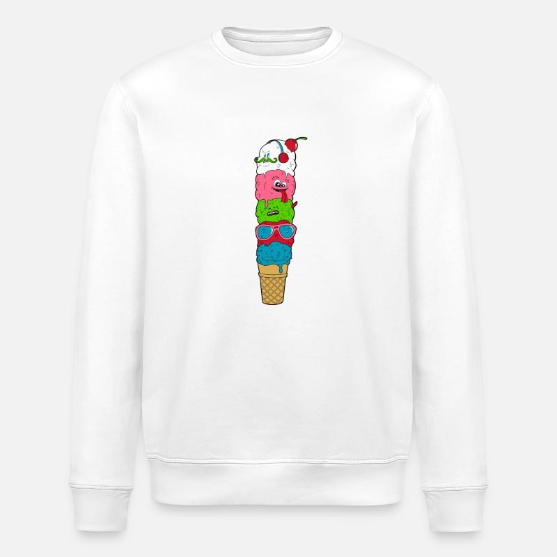 Eiscreme - Stanley/Stella Unisex Bio-Sweatshirt ROLLER - Weiß