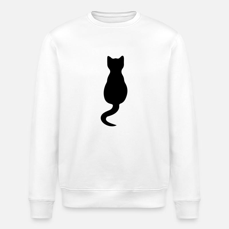 Chat - Sweat bio ROLLER Stanley/Stella Unisexe - blanc