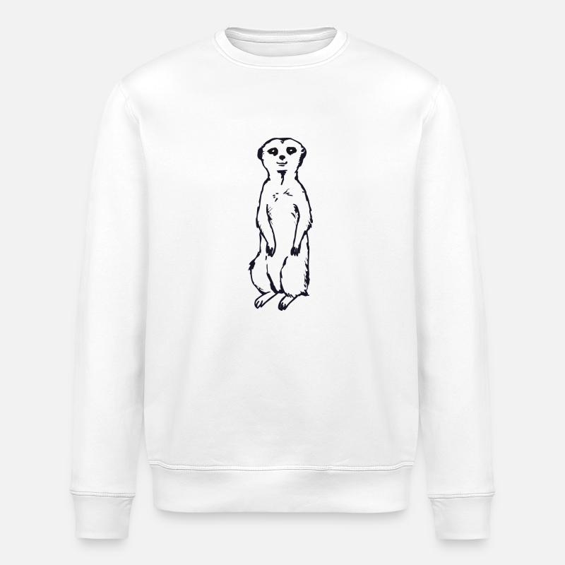 Idée cadeau bébé suricate - Sweat bio ROLLER Stanley/Stella Unisexe - blanc