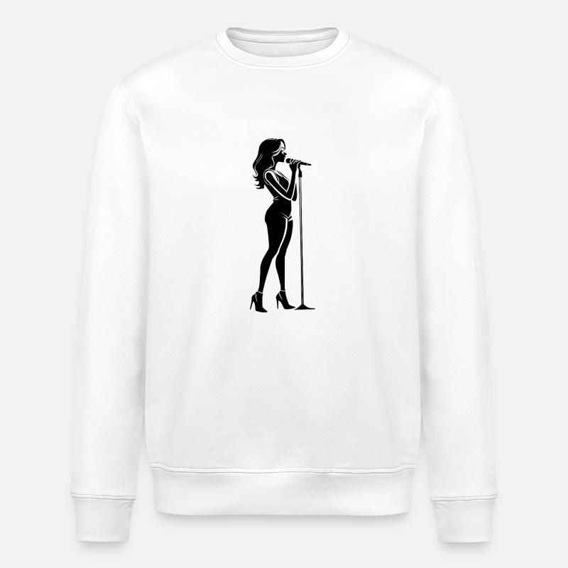 Chanteuse Superstar - Idol Design - Sweat bio ROLLER Stanley/Stella Unisexe - blanc