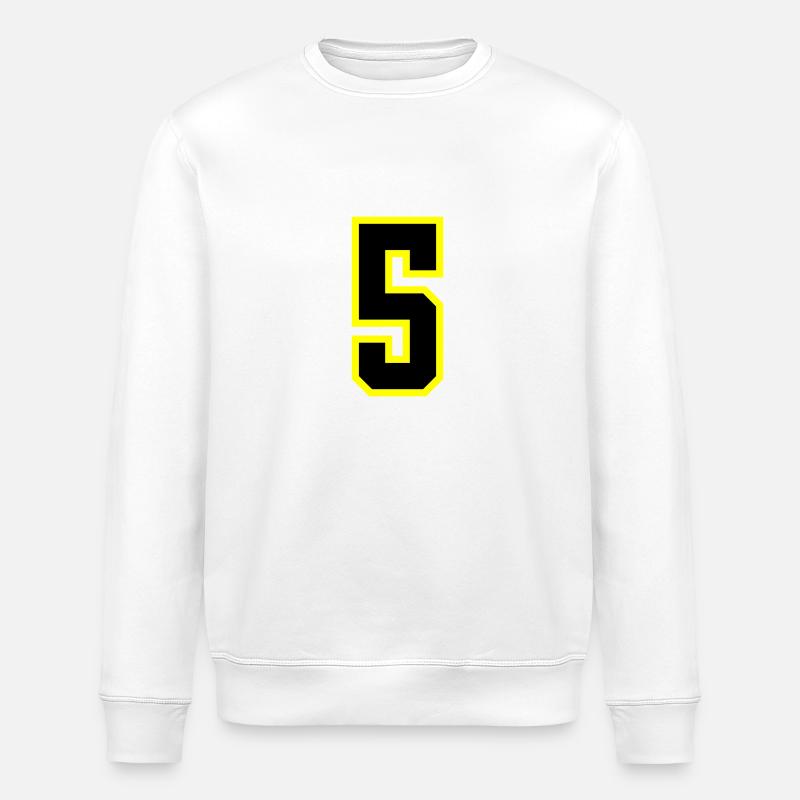 5 Number Leotard - Stanley/Stella ROLLER Unisex Organic Sweatshirt - white