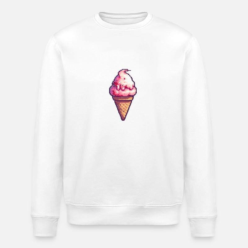 Ice Cream Pixel Gamer Eis - Sweat bio ROLLER Stanley/Stella Unisexe - blanc