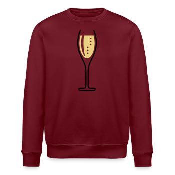 Sektglas (Sekt / Oval / Offen / 2C) - Stanley/Stella Unisex Bio-Sweatshirt ROLLER - Weiß - Vorne - Nik (191cm)