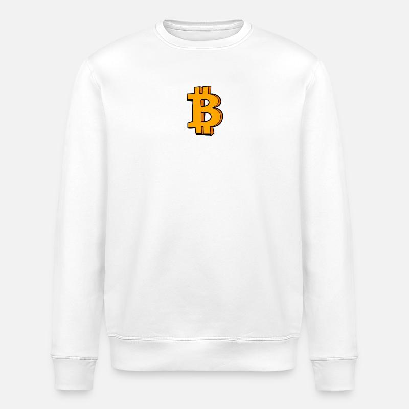 Symbole Bitcoin - Sweat bio ROLLER Stanley/Stella Unisexe - blanc