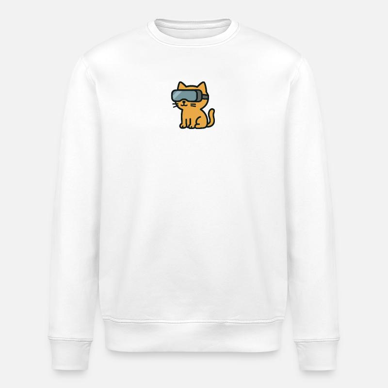 Chat VR : L’Aventure Féline Immersive - Sweat bio ROLLER Stanley/Stella Unisexe - blanc