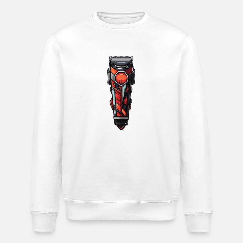 Haarschneidemaschine Barber - Stanley/Stella Unisex Bio-Sweatshirt ROLLER - Weiß