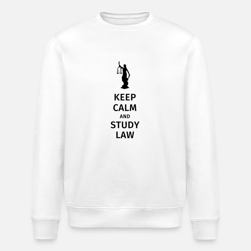 keep calm and study law - Stanley/Stella Unisex Bio-Sweatshirt ROLLER - Weiß