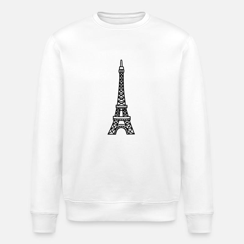 Tour Eiffel - Paris - Sweat bio ROLLER Stanley/Stella Unisexe - blanc