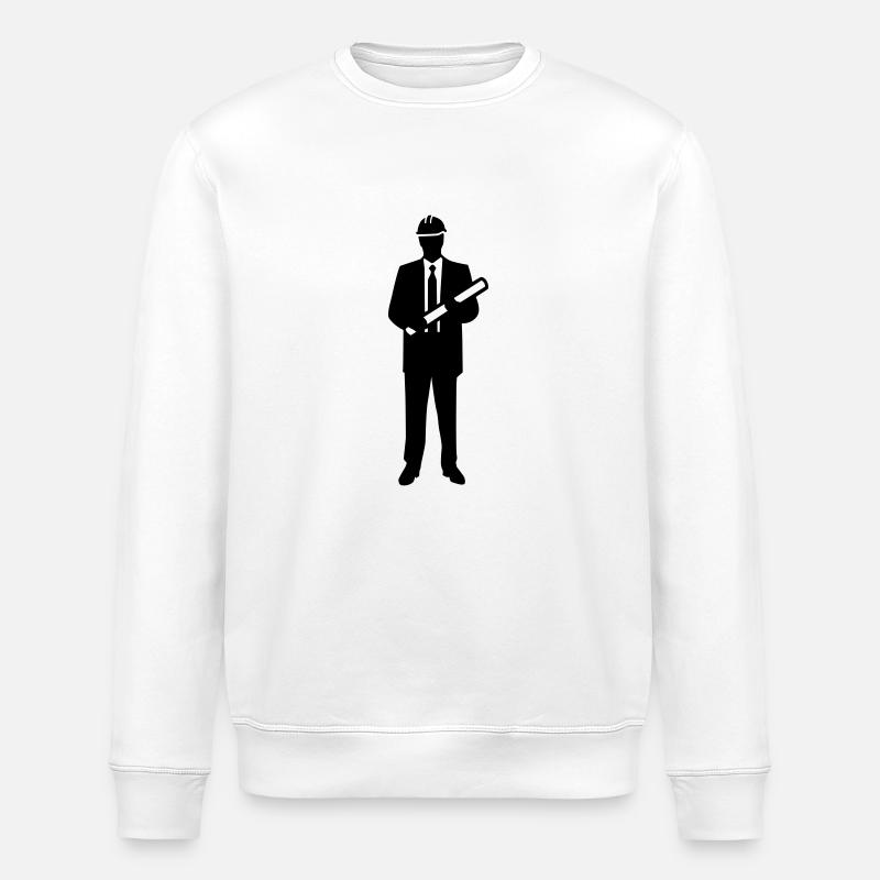 Engineer - Stanley/Stella ROLLER Unisex Organic Sweatshirt - white