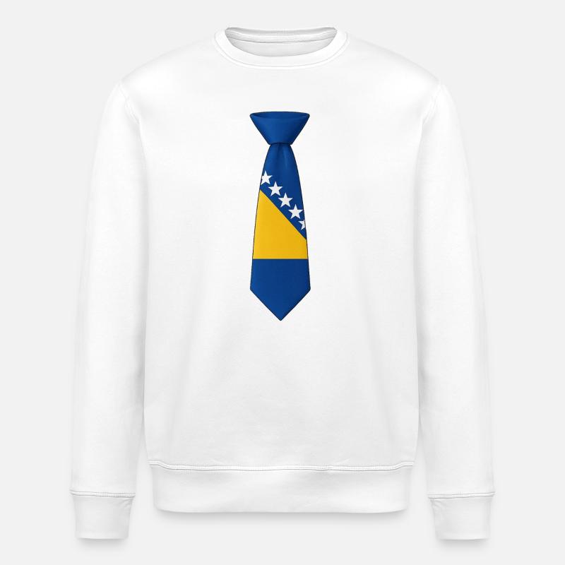 Cravate Bosnie – Conception du drapeau - Sweat bio ROLLER Stanley/Stella Unisexe - blanc
