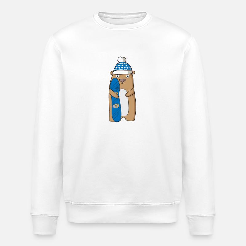 Snowboard - Stanley/Stella Unisex Bio-Sweatshirt ROLLER - Weiß