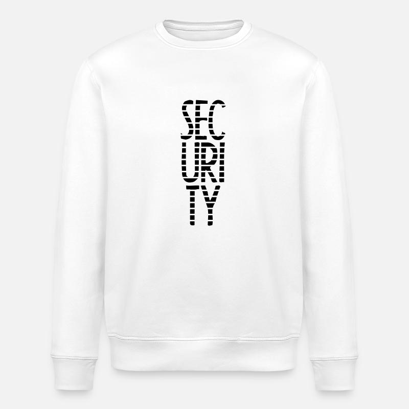 Security Star Stamp - Stanley/Stella ROLLER Unisex Organic Sweatshirt - white