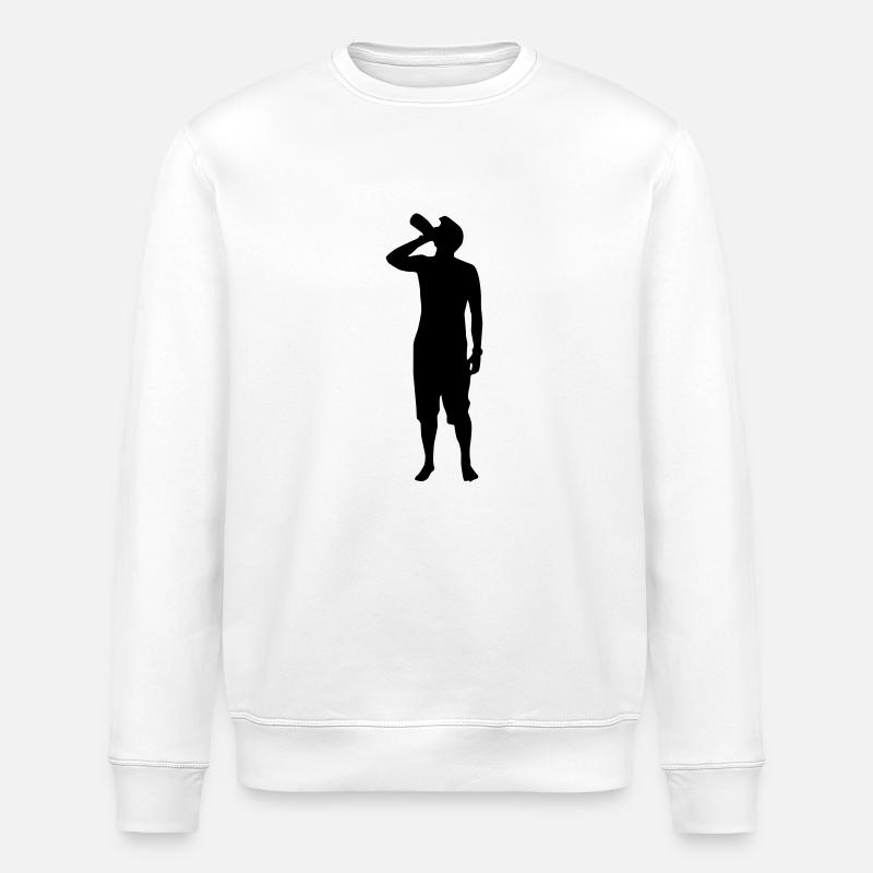 drinking man - Stanley/Stella Unisex Bio-Sweatshirt ROLLER - Weiß