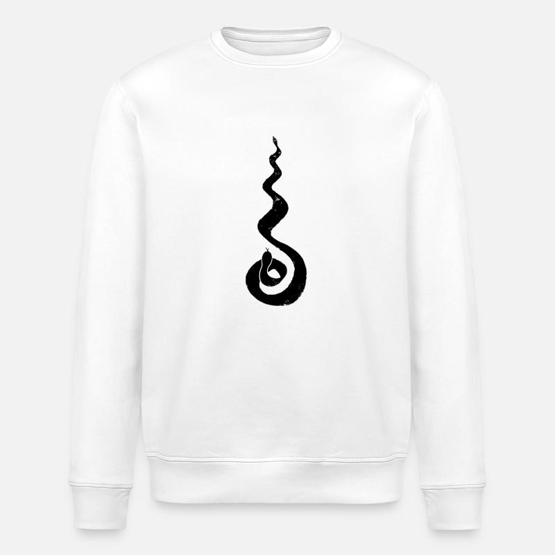 Flammende Schlange - Stanley/Stella Unisex Bio-Sweatshirt ROLLER - Weiß