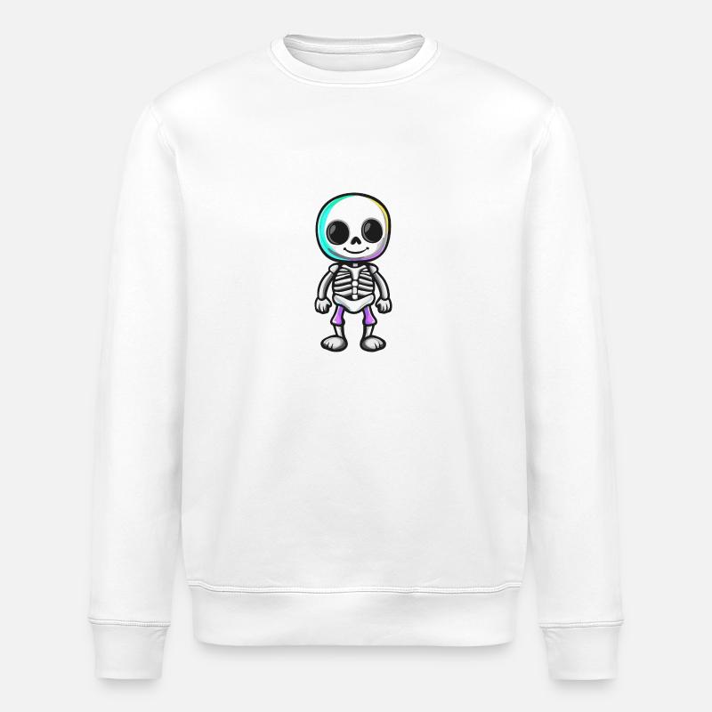 Squelette Halloween Bébé - Sweat bio ROLLER Stanley/Stella Unisexe - blanc