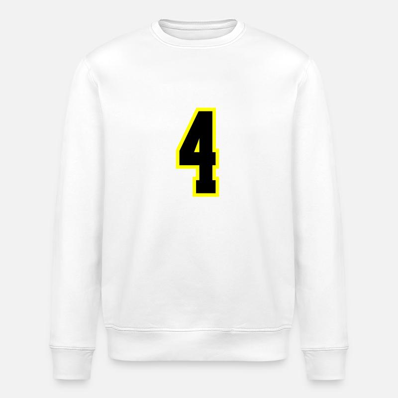 4 Number Leotard - Stanley/Stella ROLLER Unisex Organic Sweatshirt - white