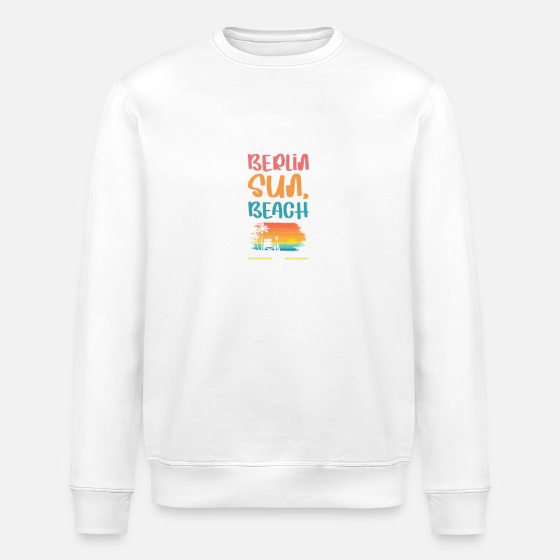 Berlin Urlaub Vibes - Stanley/Stella Unisex Bio-Sweatshirt ROLLER - Weiß