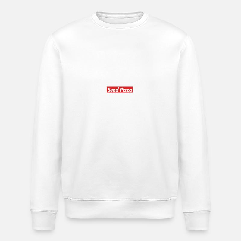 Send Pizza - Stanley/Stella Unisex Bio-Sweatshirt ROLLER - Weiß