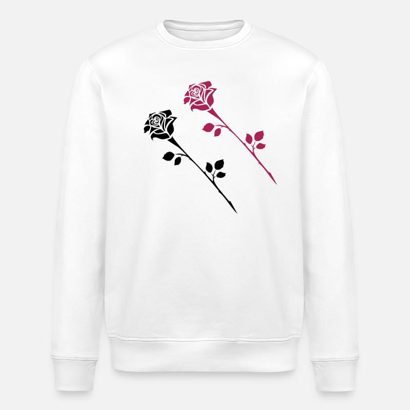 Rose1 - Sweat bio ROLLER Stanley/Stella Unisexe - blanc