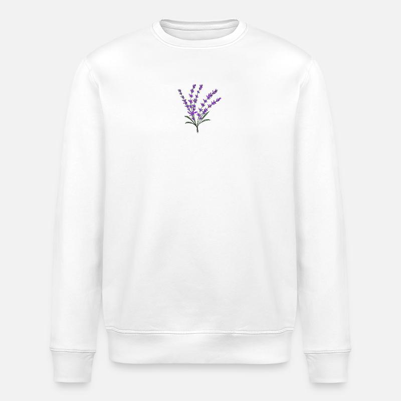 Lavendel - Stanley/Stella Unisex Bio-Sweatshirt ROLLER - Weiß