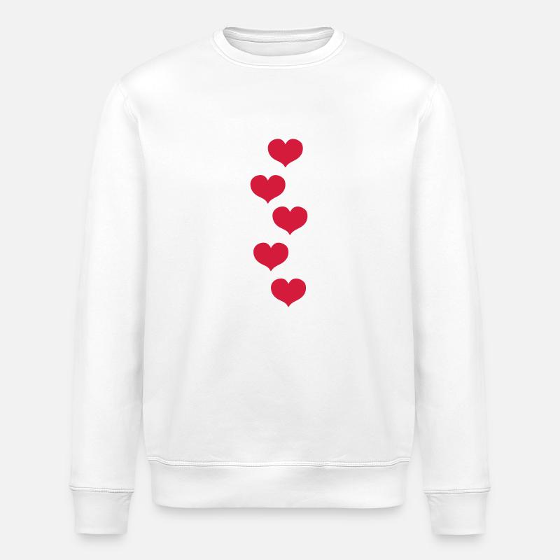 herzen - Stanley/Stella Unisex Bio-Sweatshirt ROLLER - Weiß