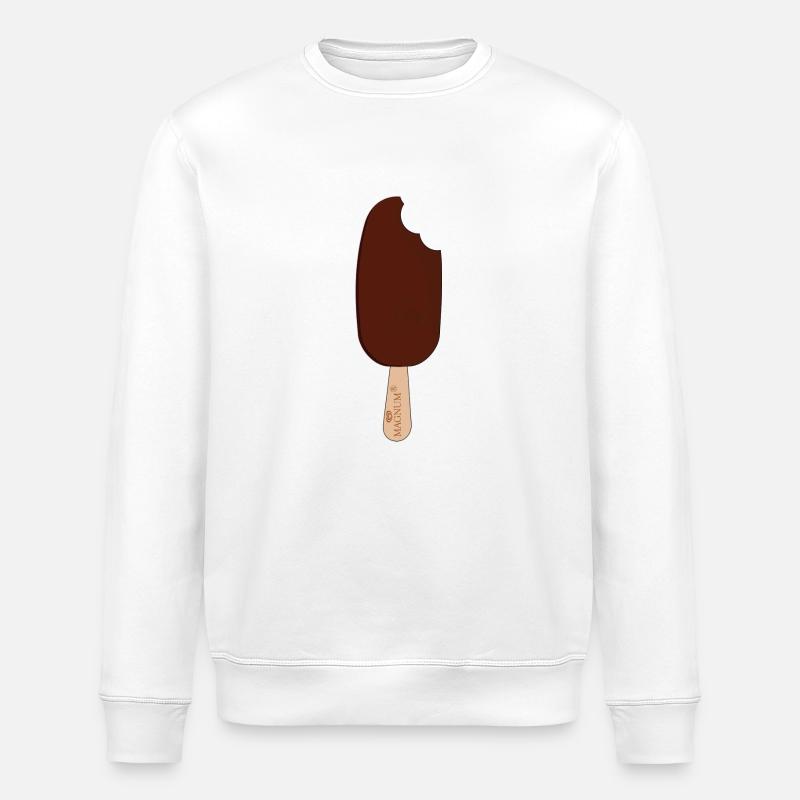 MAGNUM ice cream tshirt - Stanley/Stella ROLLER Unisex Organic Sweatshirt - white