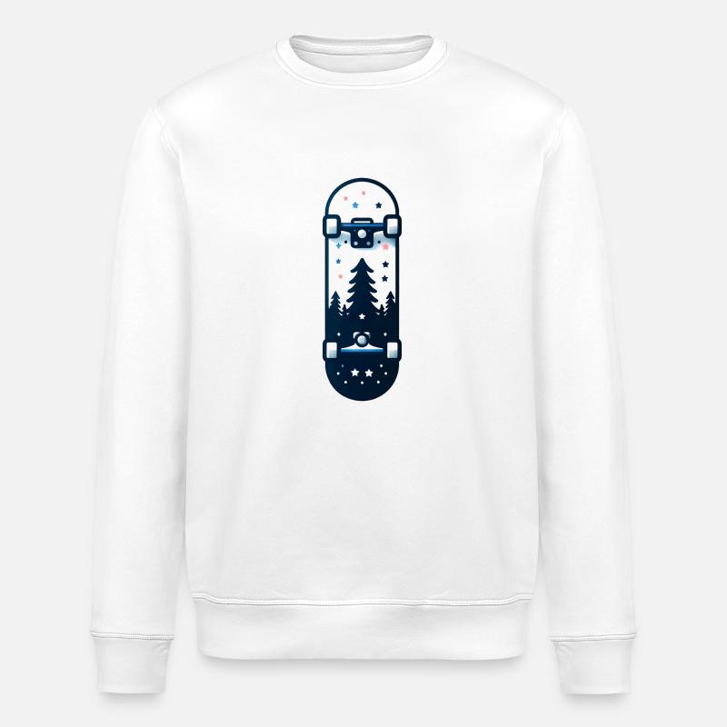 Skateboard - Sweat bio ROLLER Stanley/Stella Unisexe - blanc