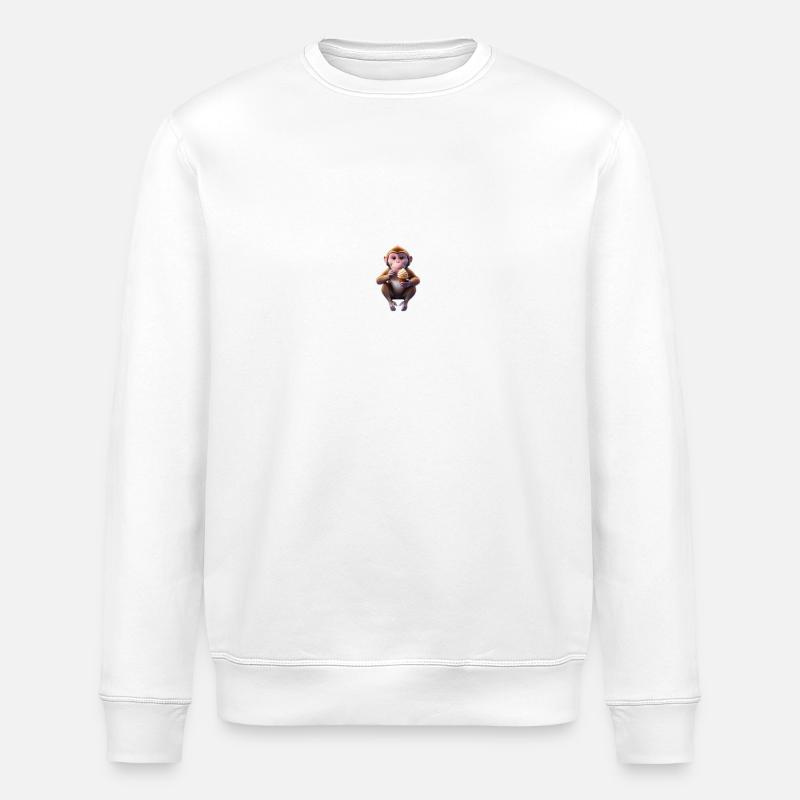 Galaktischer Eisaffe - Stanley/Stella Unisex Bio-Sweatshirt ROLLER - Weiß