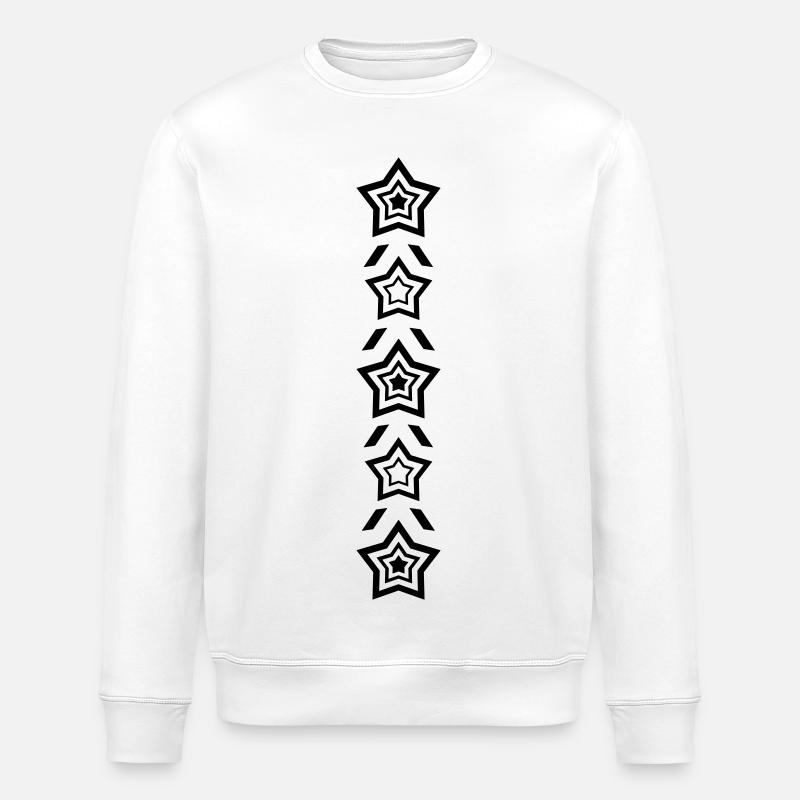 Rangée d’étoiles - Sweat bio ROLLER Stanley/Stella Unisexe - blanc