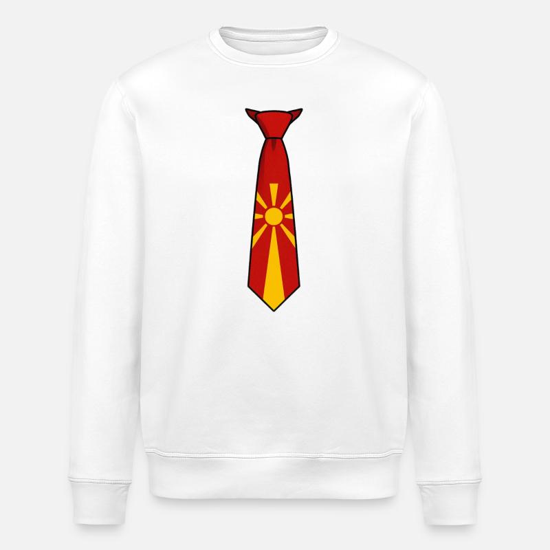 Macedonia Tie – Flaggendesign - Stanley/Stella Unisex Bio-Sweatshirt ROLLER - Weiß