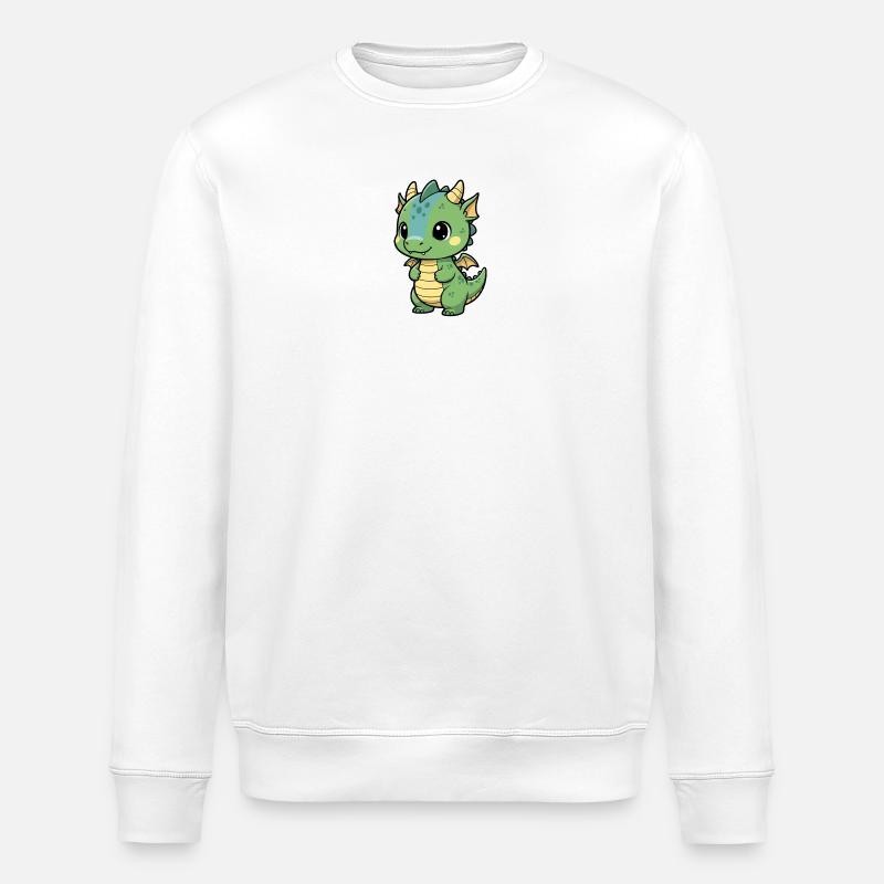 Mignon bébé dragon | Kawaii et câlin - Sweat bio ROLLER Stanley/Stella Unisexe - blanc