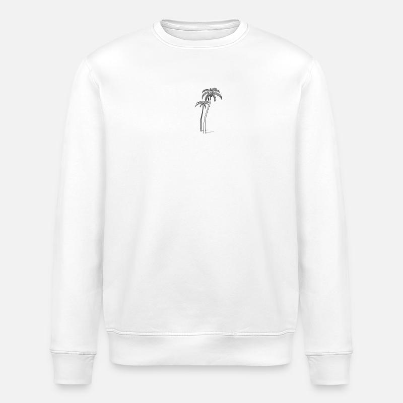 Palm trees with coconut - Stanley/Stella ROLLER Unisex Organic Sweatshirt - white