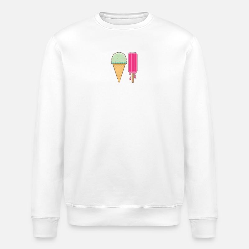 Ich mag Eis - Stanley/Stella Unisex Bio-Sweatshirt ROLLER - Weiß