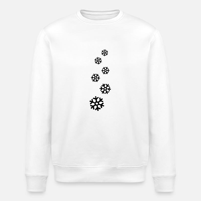 schneeflocken_r1 - Stanley/Stella ROLLER Unisex Organic Sweatshirt - white