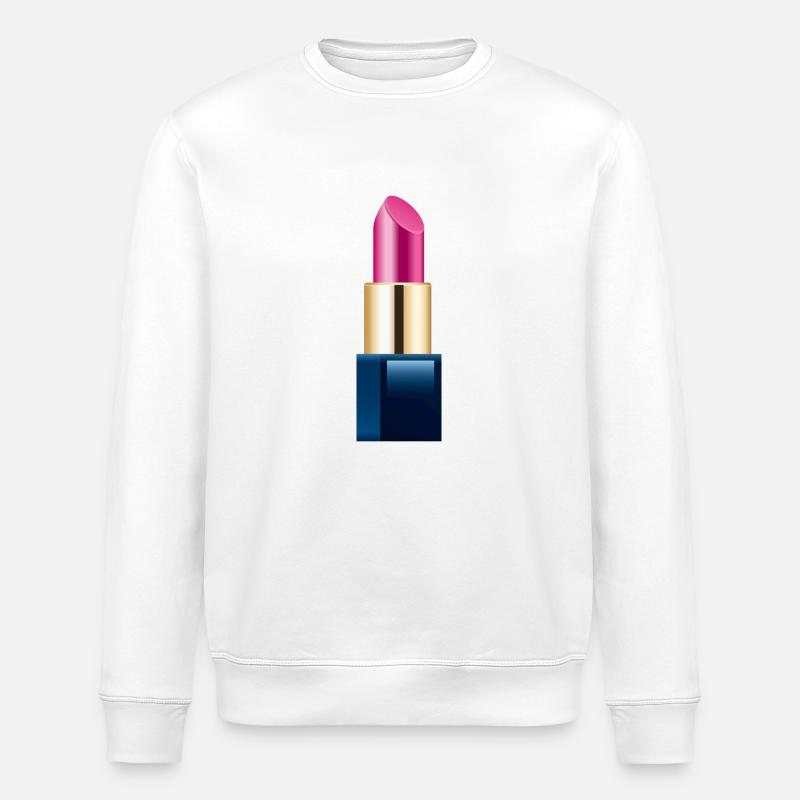 Smiley Lipstick - Stanley/Stella Unisex Bio-Sweatshirt ROLLER - Weiß