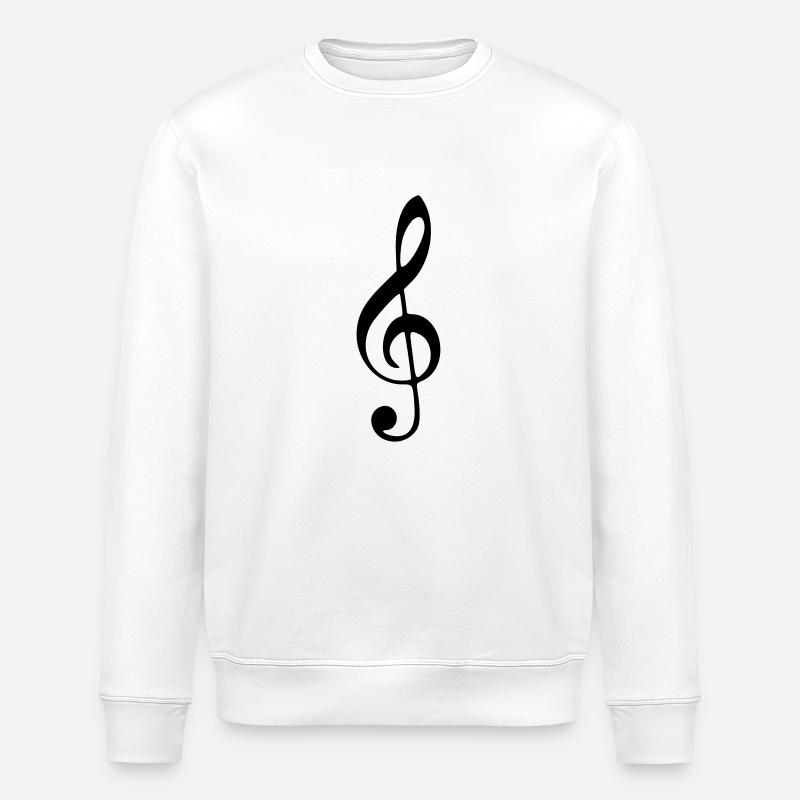 Violinschlüssel - Stanley/Stella Unisex Bio-Sweatshirt ROLLER - Weiß