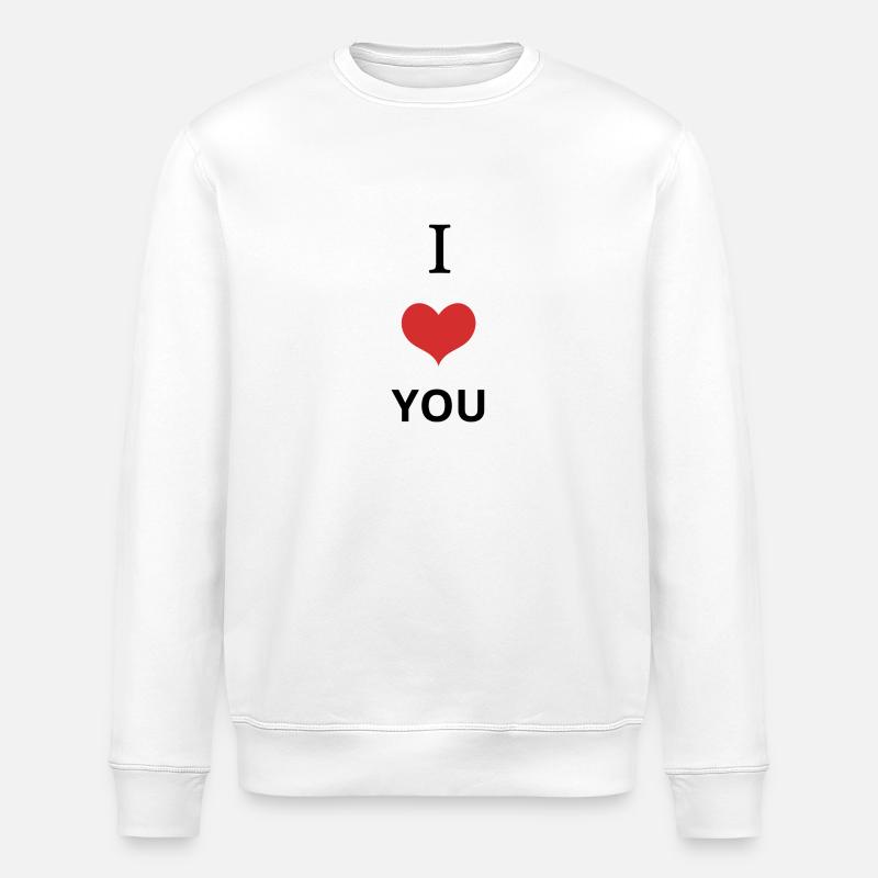 LIEBE DICH - Stanley/Stella Unisex Bio-Sweatshirt ROLLER - Weiß