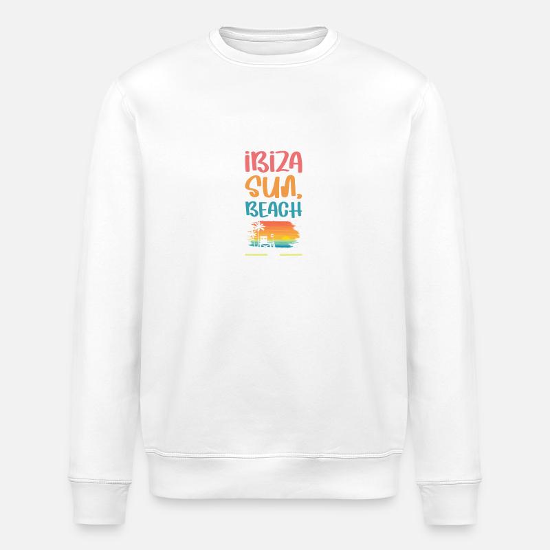 Ibiza Urlaub Vibes - Stanley/Stella Unisex Bio-Sweatshirt ROLLER - Weiß