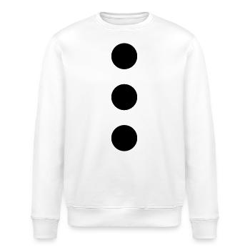 Costume de bonhomme de neige pierres noires points cercles - Sweat bio ROLLER Stanley/Stella Unisexe - blanc - Devant - Nik (191cm)