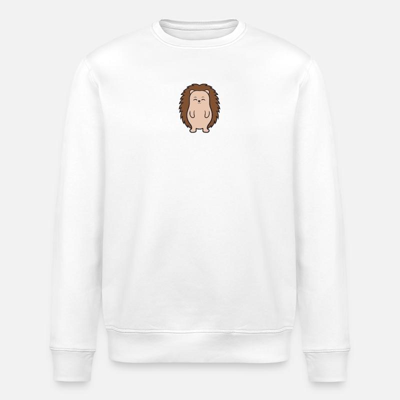 Hedgehog - Stanley/Stella ROLLER Unisex Organic Sweatshirt - white