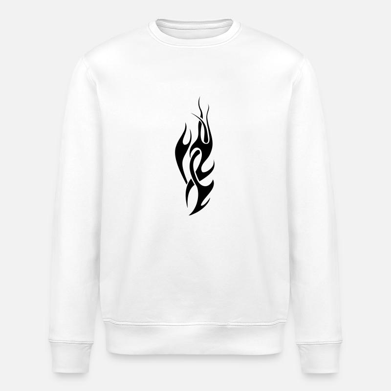 tribal flame - Stanley/Stella Unisex Bio-Sweatshirt ROLLER - Weiß