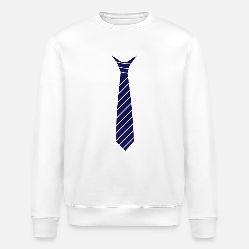 Krawatten Illusion - Stanley/Stella Unisex Bio-Sweatshirt ROLLER - Weiß