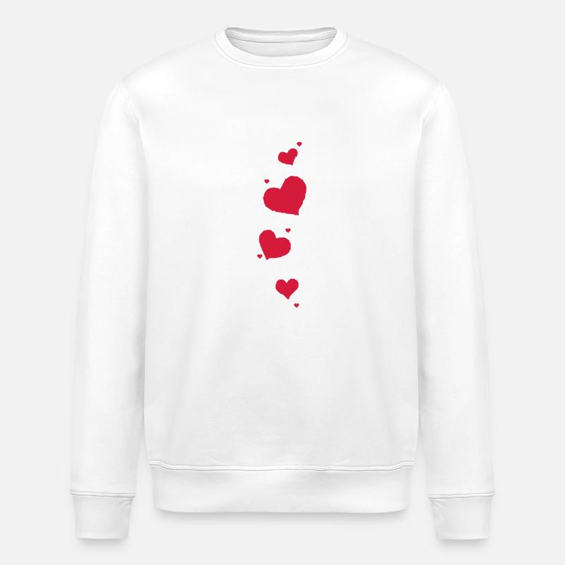 Herz - Stanley/Stella Unisex Bio-Sweatshirt ROLLER - Weiß