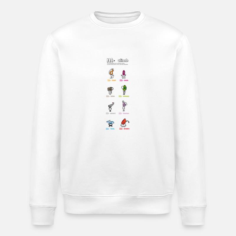les M.climb - Sweat bio ROLLER Stanley/Stella Unisexe - blanc