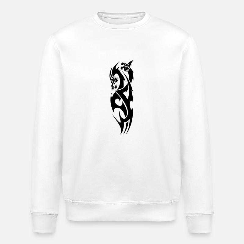 tribal dragon - Stanley/Stella Unisex Bio-Sweatshirt ROLLER - Weiß