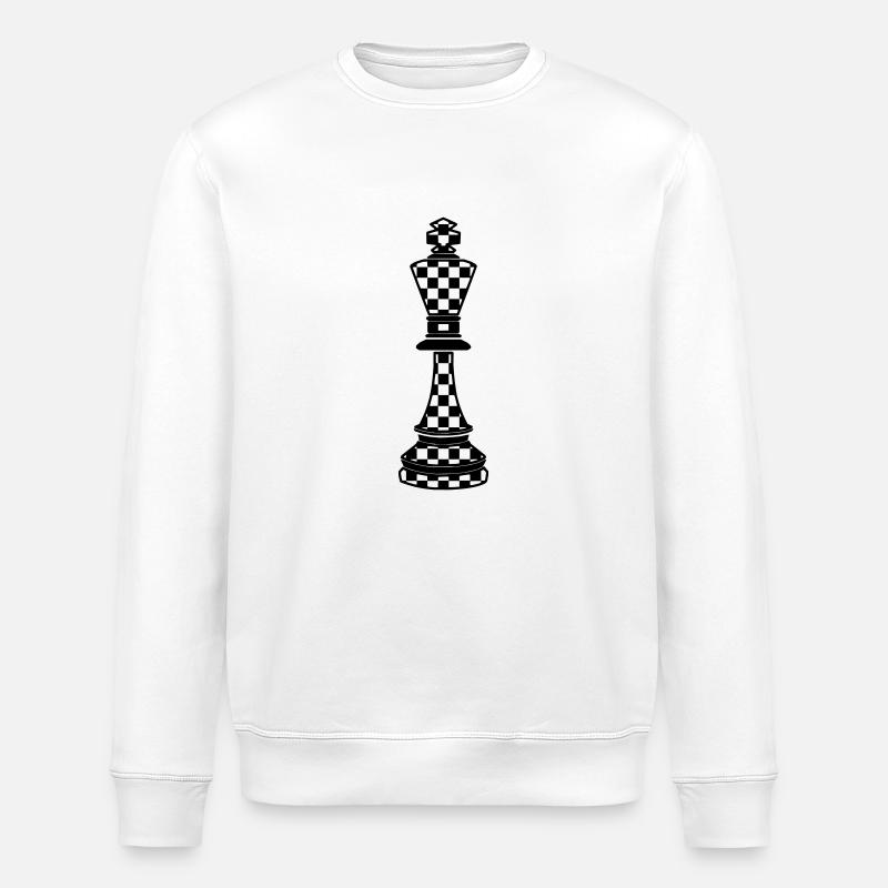 Roi d'échecs plaid - Sweat bio ROLLER Stanley/Stella Unisexe - blanc