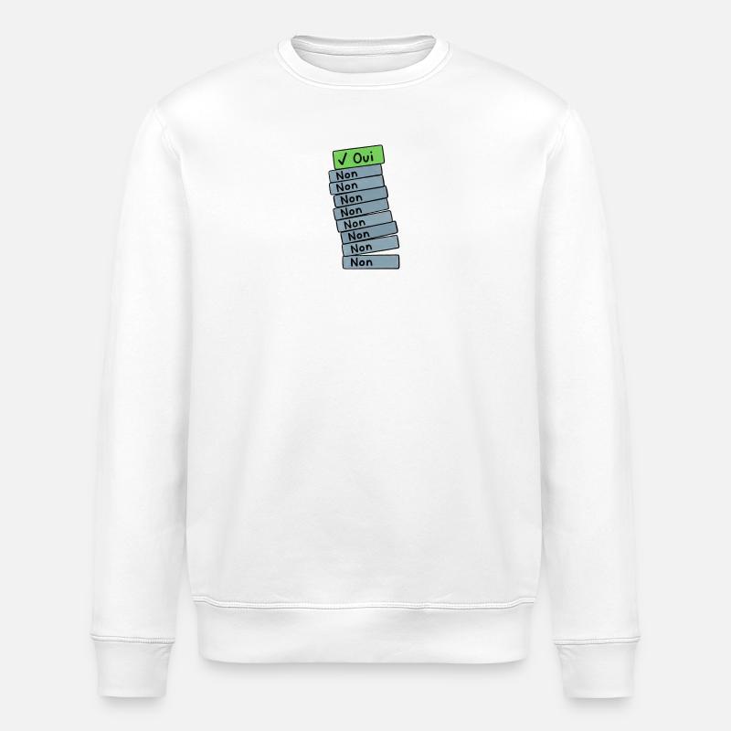 Pile de dossiers - Sweat bio ROLLER Stanley/Stella Unisexe - blanc