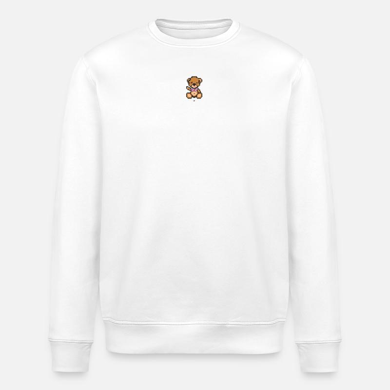 Pixel MiniBear UK - Stanley/Stella ROLLER Unisex Organic Sweatshirt - white