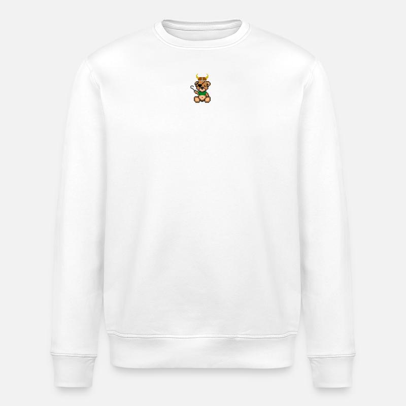 Pixel MiniBear Viking - Sweat bio ROLLER Stanley/Stella Unisexe - blanc