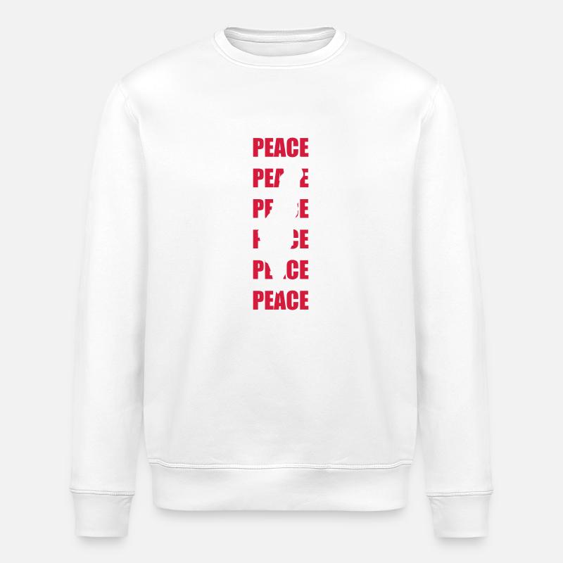 Peace Map - Stanley/Stella ROLLER Unisex Organic Sweatshirt - white
